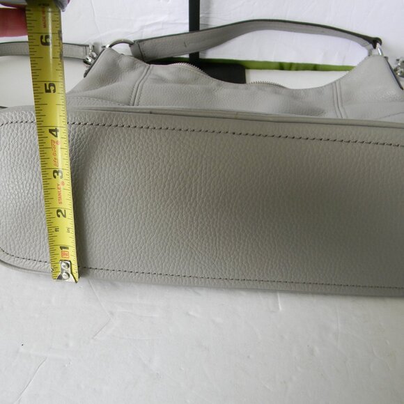 Michael Kors Anita Gray Pebbled Leather Hobo CONVERTIBLE CROSSBODY/SHOULDER BAG - Picture 6 of 9